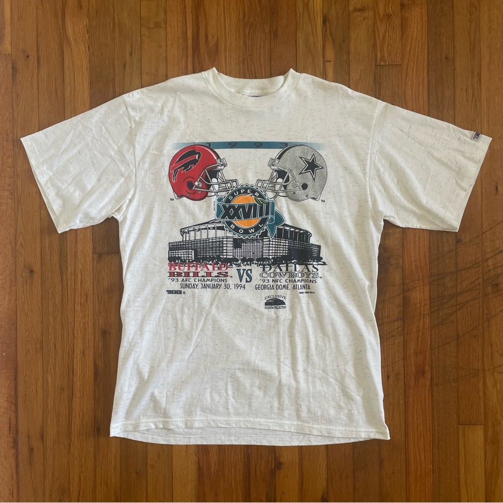 Vintage 1993 Bills vs. Cowboys Super Bowl Tee shirt